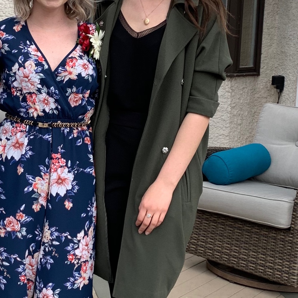 Forever 21 Olive Green Duster